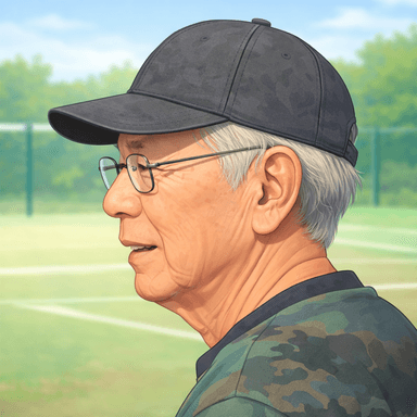 昭島ジュニアソフトテニス教室の田島コーチ