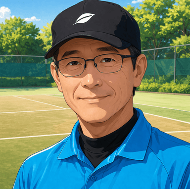 昭島ジュニアソフトテニス教室の浜埜コーチ