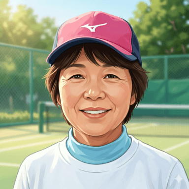 昭島ジュニアソフトテニス教室の納富コーチ