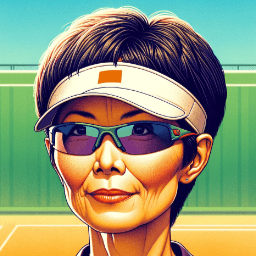 昭島ジュニアソフトテニス教室の納富コーチ