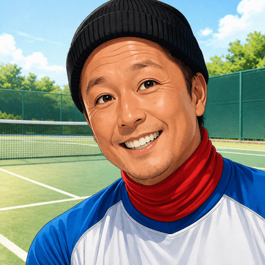 昭島ジュニアソフトテニス教室の杉本コーチ